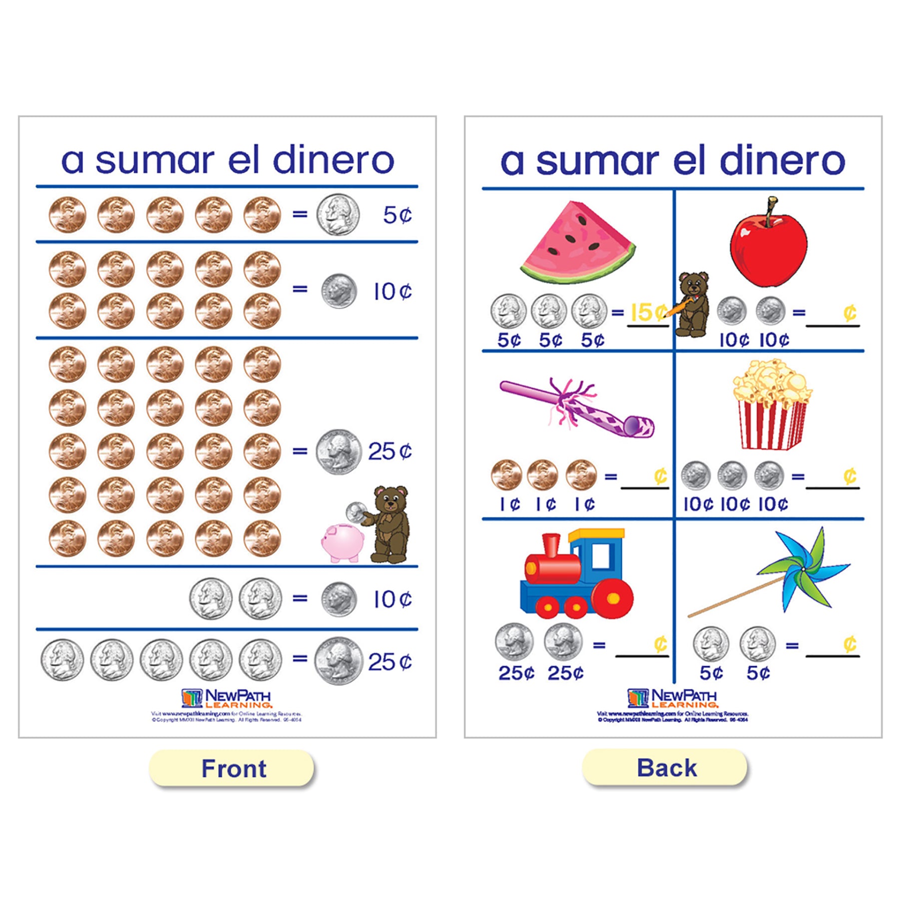Time & Money Bulletin Board Charts, Set of 6, Spanish Edition