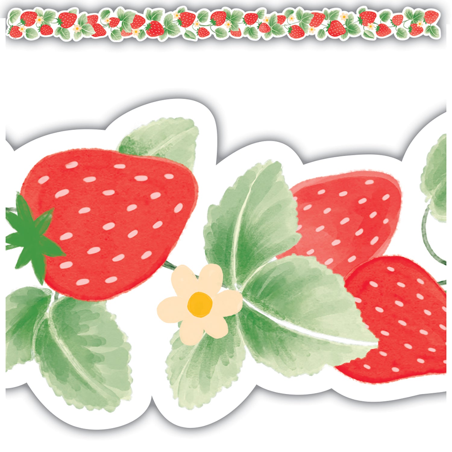 Strawberry Patch Die-Cut Border Trim, 35 Feet