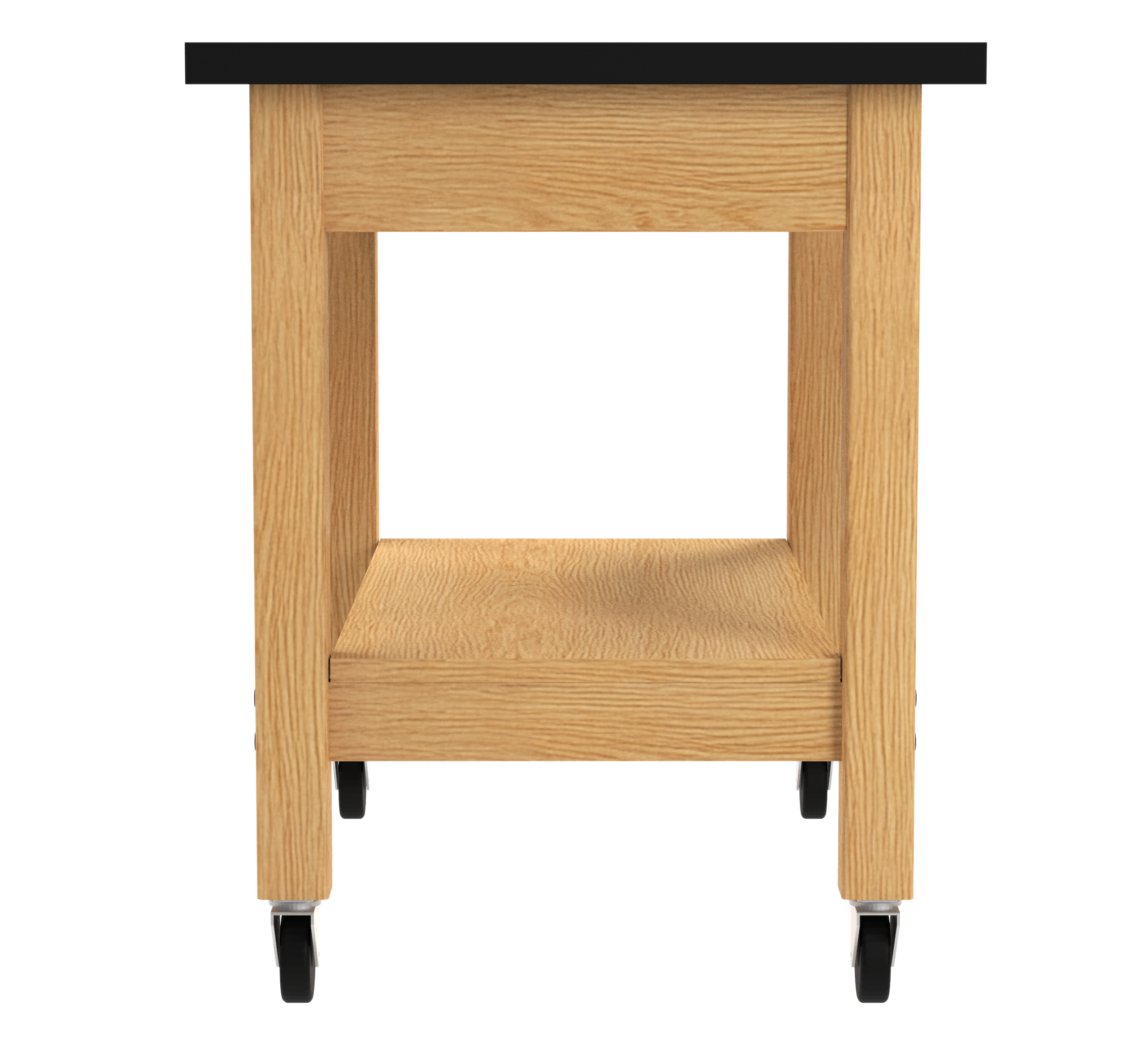 Access Demo Cart - Red Oak, 36"W x 24"D x 30-1/4"H