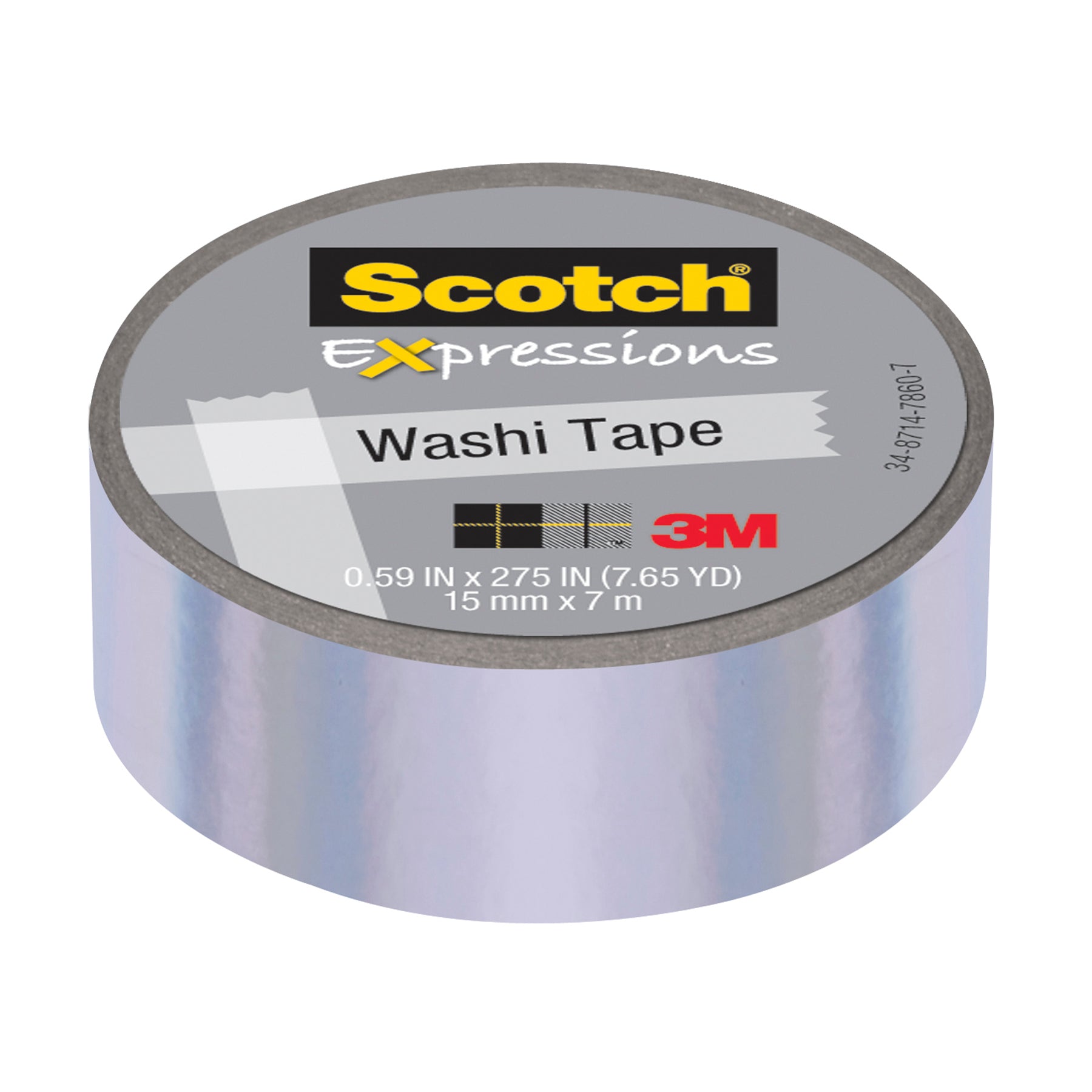 Expressions Washi Tape, .59" x 275", Iridescent Purple