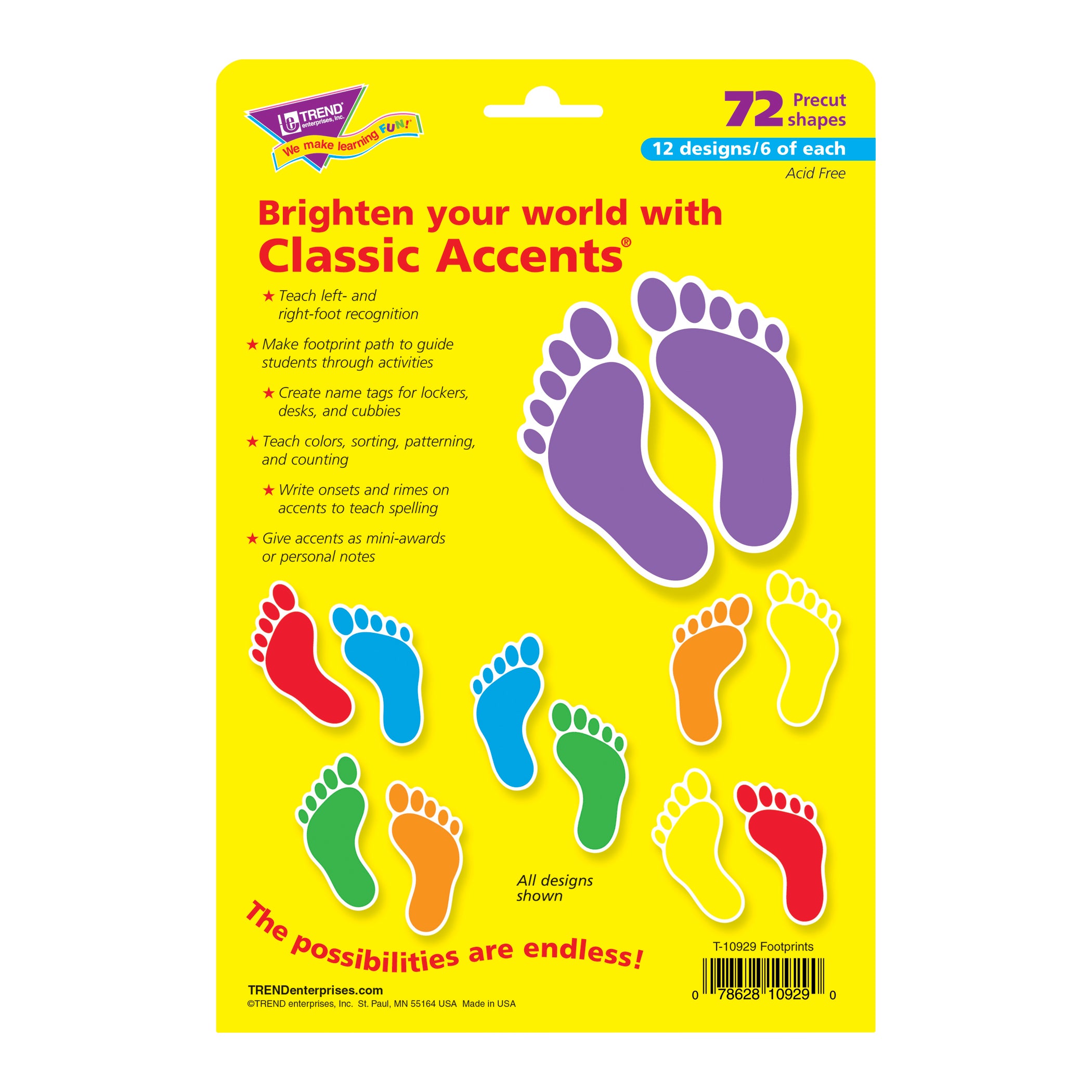 Footprints Classic Accents® Variety Pack, 36 ct