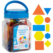 Transparent Attribute Blocks - Mini Jar - Set of 60