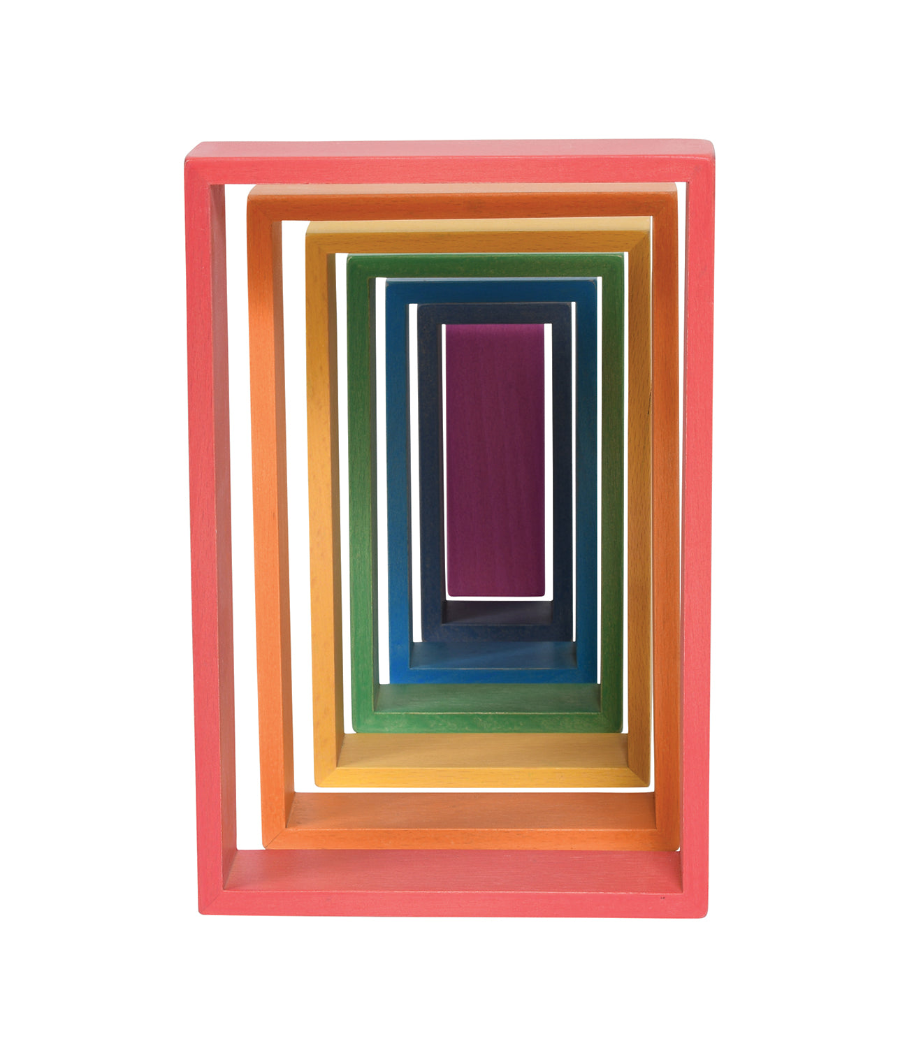 Wooden Rainbow Architect Rectangles - Set of 7