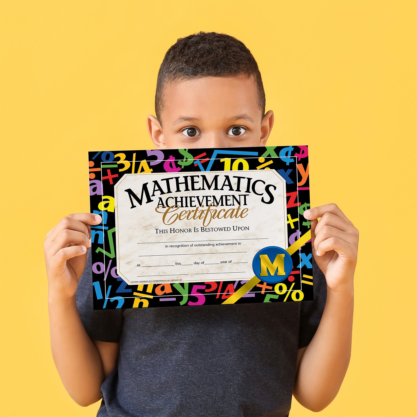 Mathematic Achievement Certificate, 8.5" x 11", Pack of 30