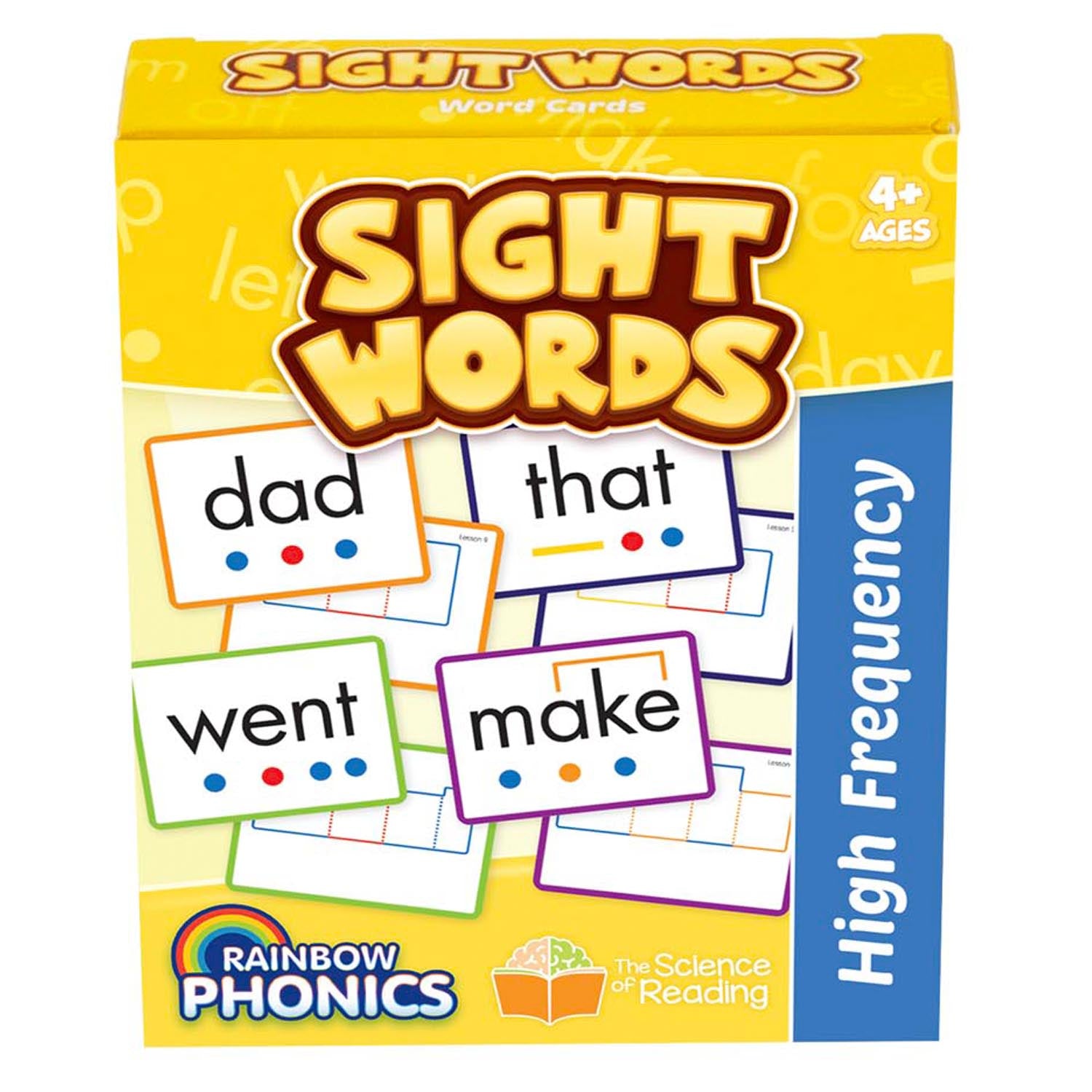 Rainbow Phonics Sight Word Cards, High Freguency