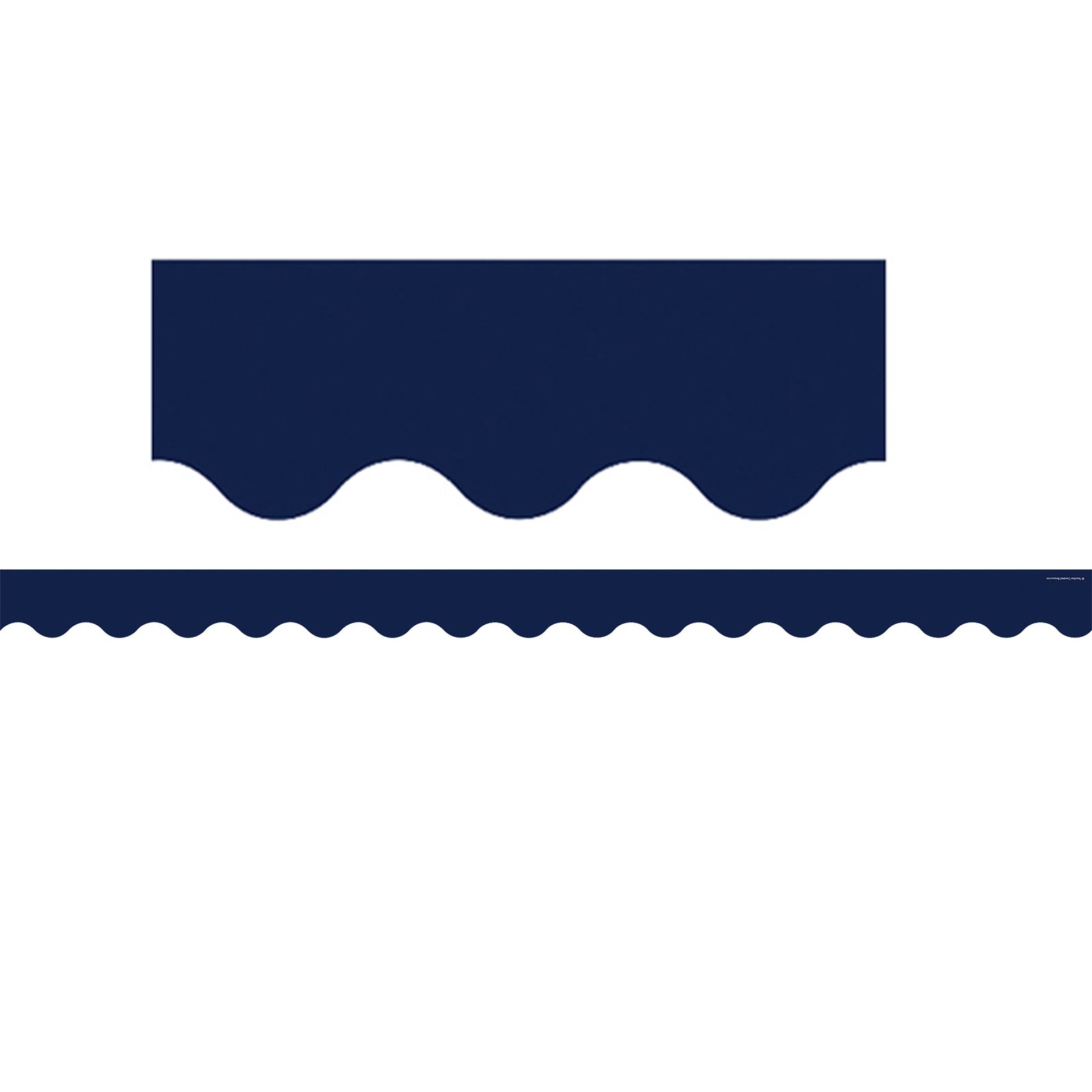 Navy Blue Scalloped Border Trim