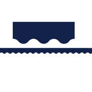 Navy Blue Scalloped Border Trim