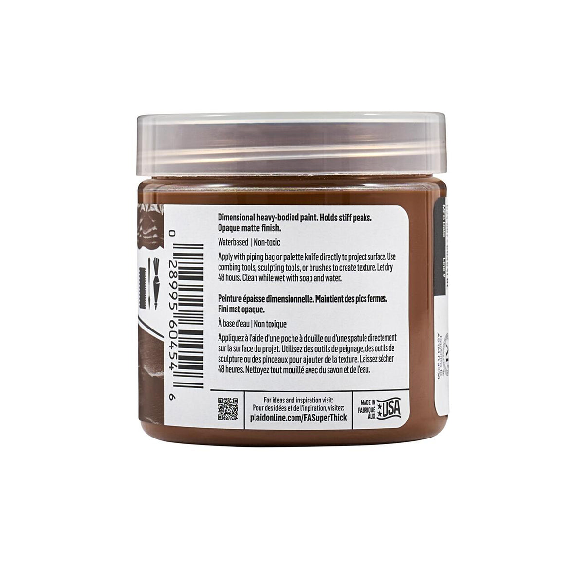 BROWN 4OZ ACRYLIC PAINT SUPER THICK