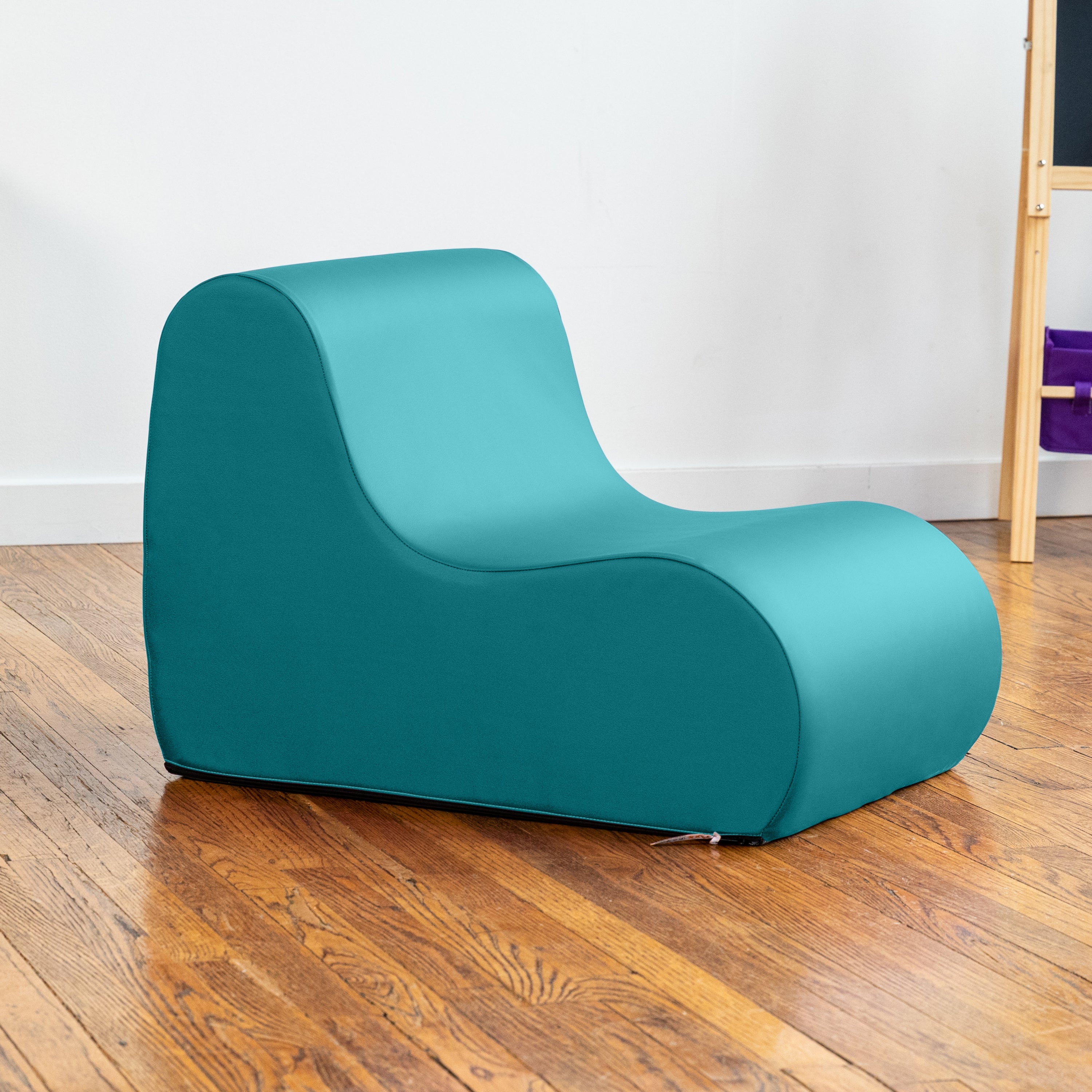 Jaxx Midtown Small Classroom Soft Foam Chair - Premium Vinyl Cover, Turquoise