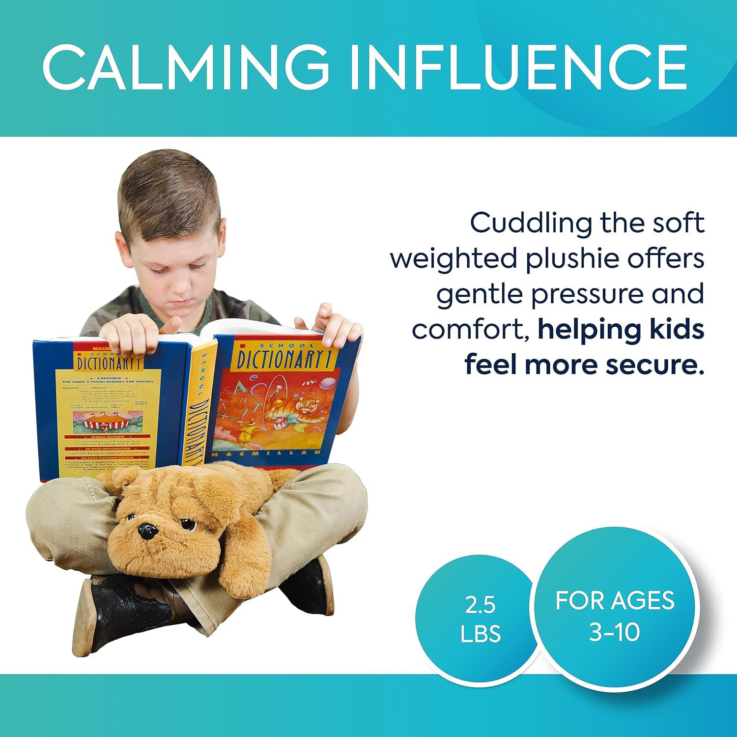 Happy Hugs Sensory Weighted Plush Bulldog