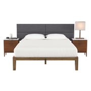 Jaxx Panelist Modern Padded Headboard – Set of 4 Wall Mounted Panels - King, Charcoal Microvelvet