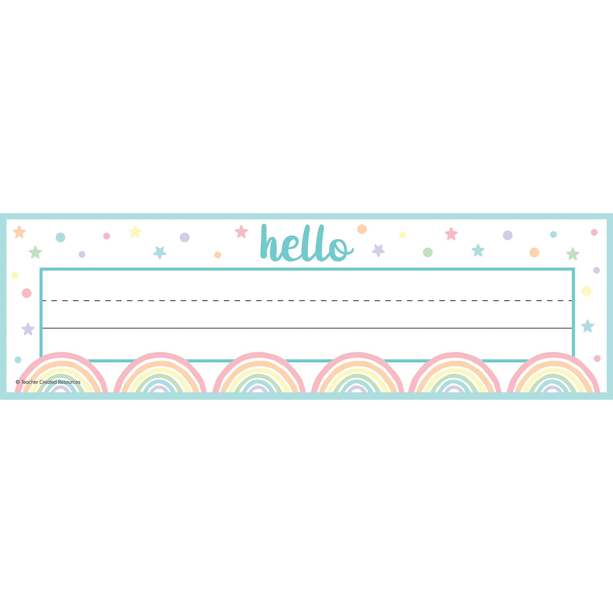 Pastel Pop Flat Name Plates, Pack of 36