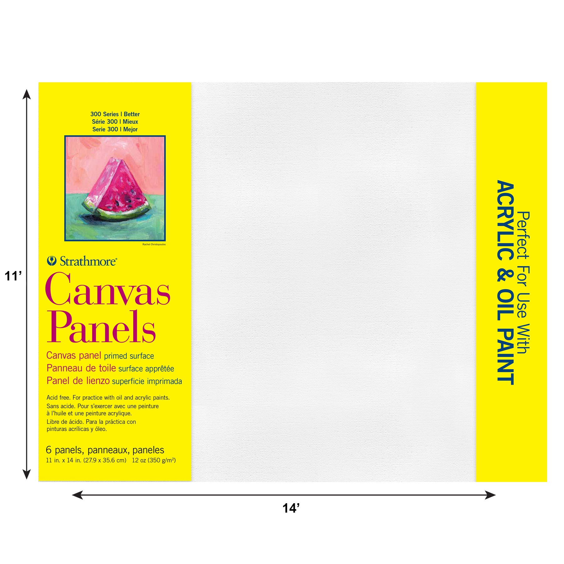 300 Series Canvas Panels, 6 Pack, 11x14 inch, 1 Count