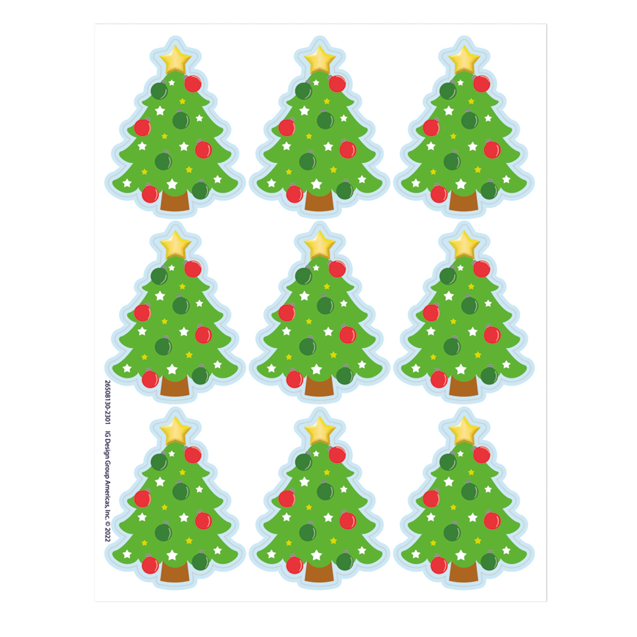 Christmas Tree Giant Stickers, Pack of 36