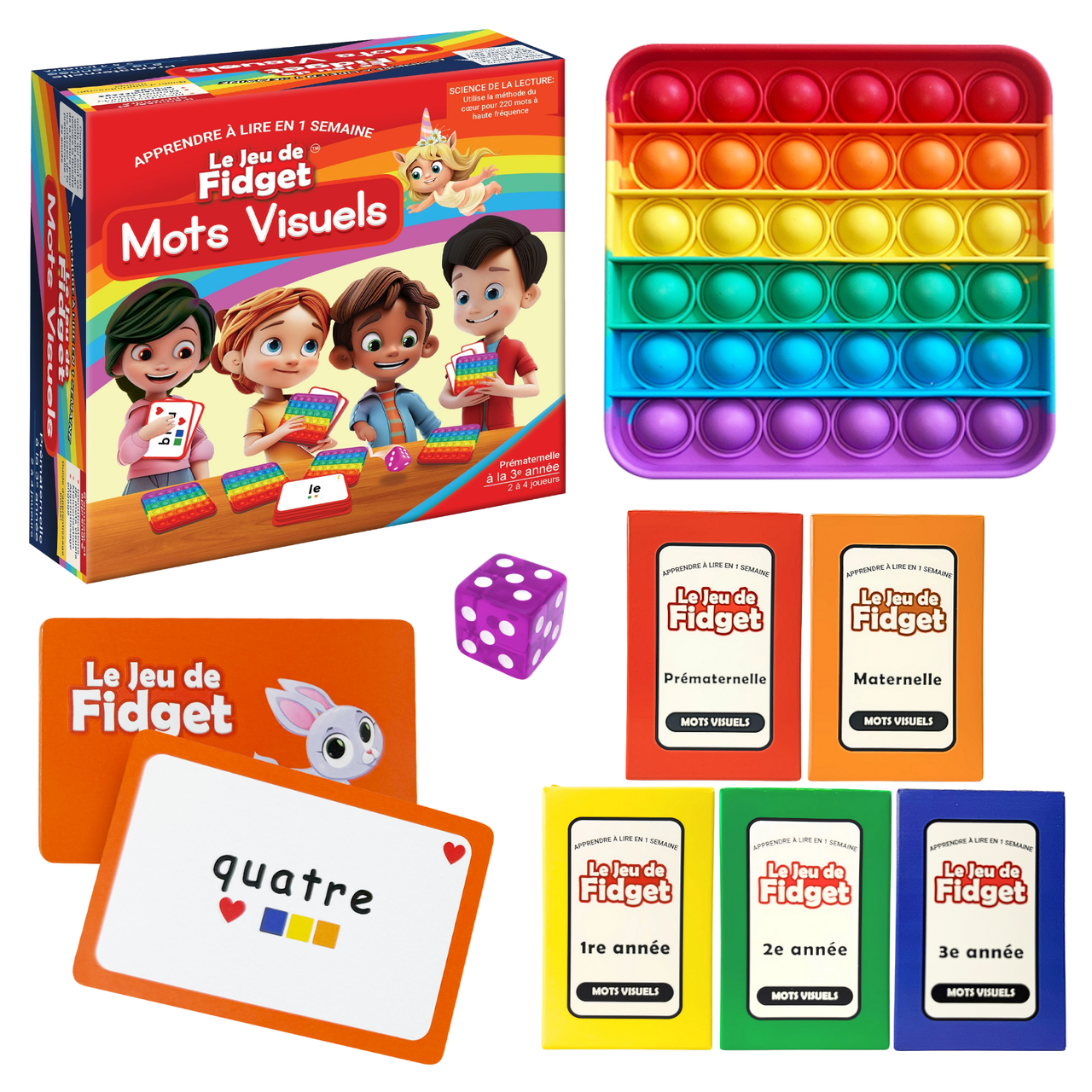 Languages - The Fidget Game: Le Jeu de Fidget Mots Visuels (French) :  Pre-K - Grade 3