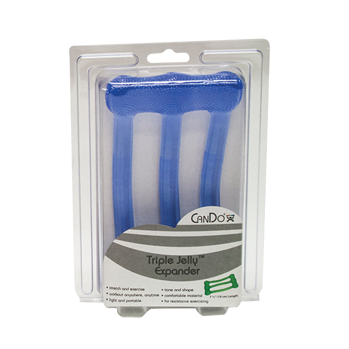 CanDo Jelly Expander Triple Exerciser - blue - heavy