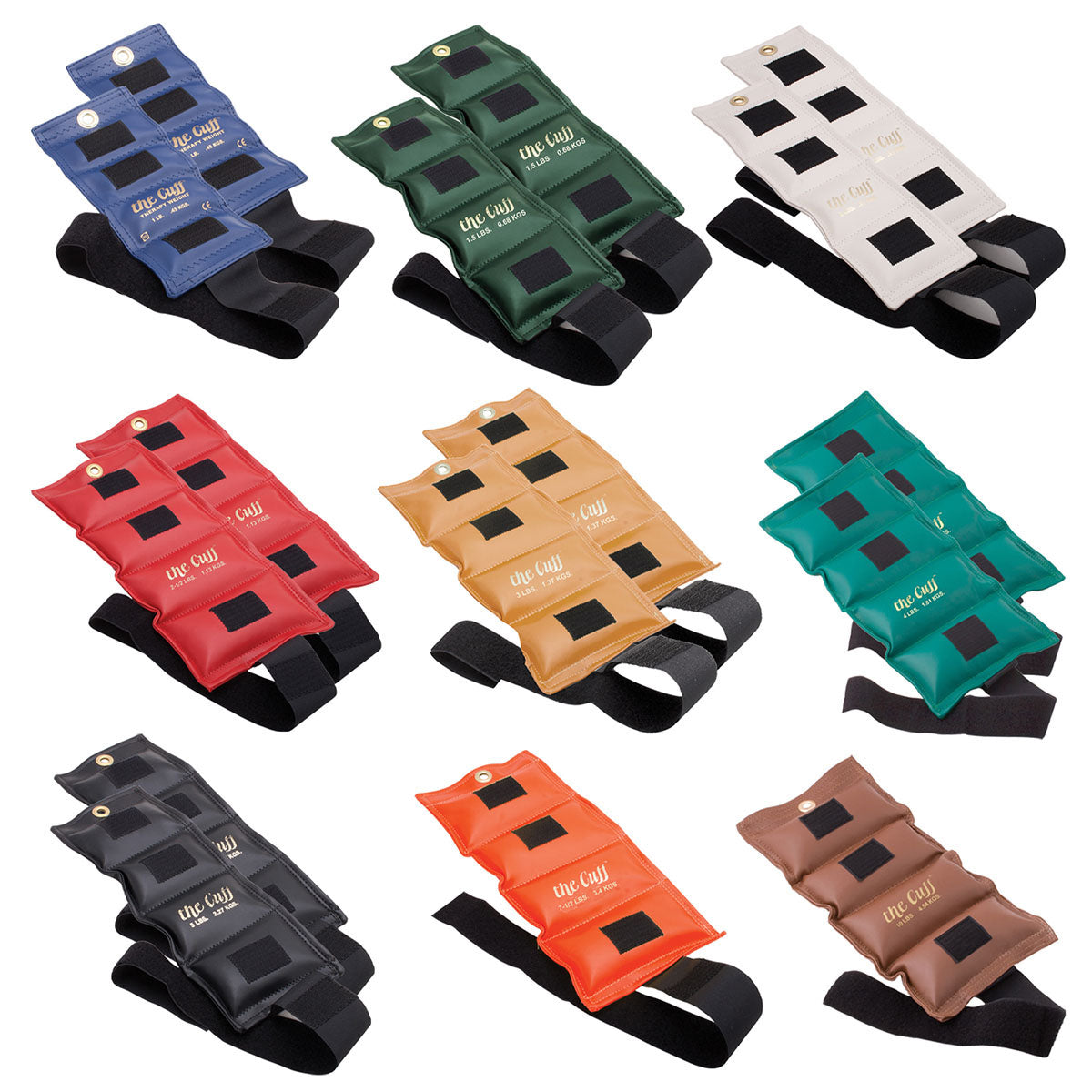FEI full Cuff weight set (18 pieces: 1 each 1/4 through 15)