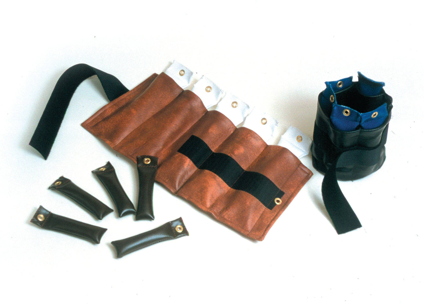 Pouch Variable Wrist and Ankle Weight - 10 lb, 5 x 2 lb inserts - Brown