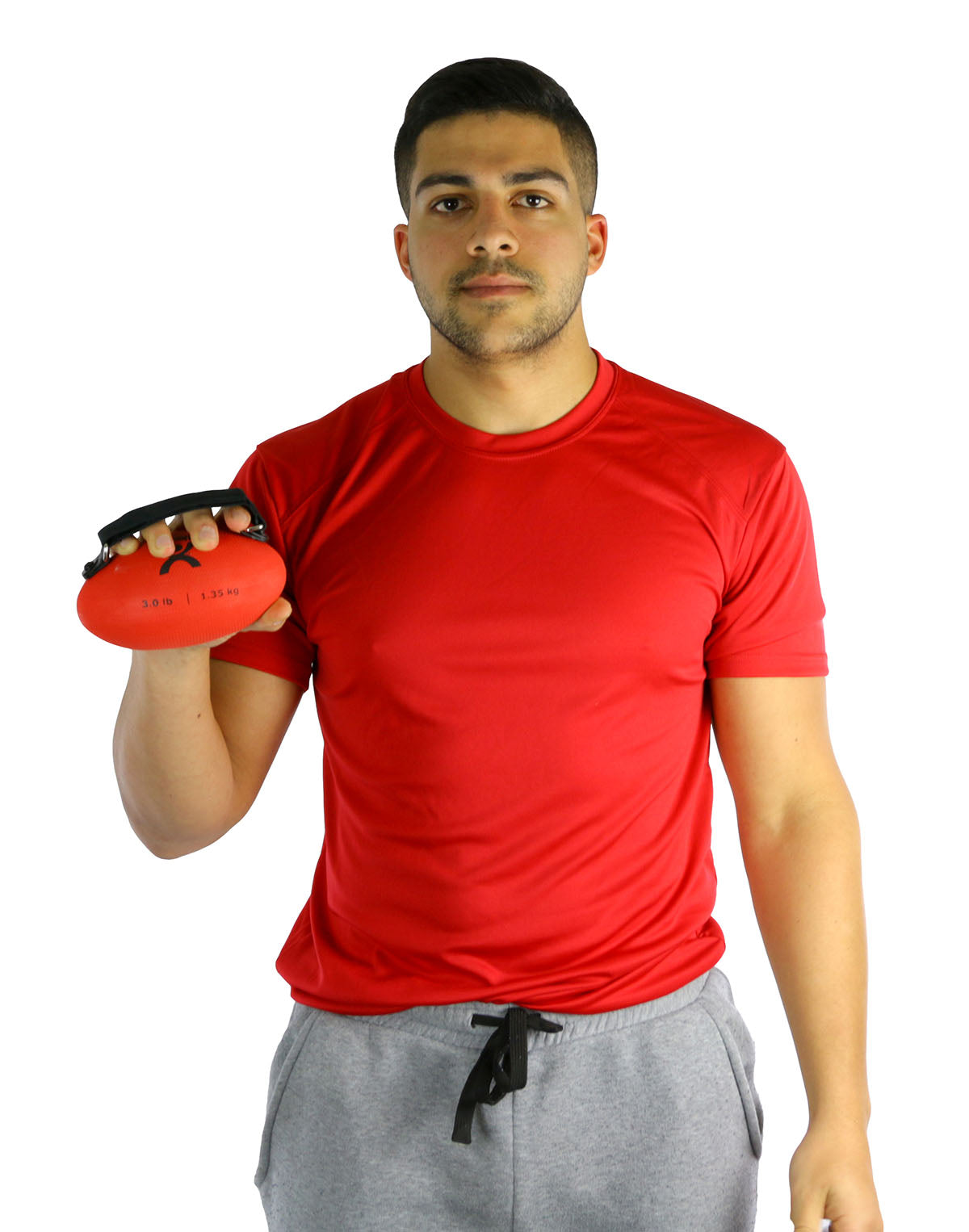 CanDo Handy Grip weight ball - 3 lb - Red