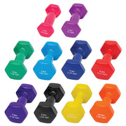 CanDo Vinyl Coated Dumbbell, 10 Piece Set (Each: 1, 2, 3, 4, 5, 6, 7, 8, 9, 10 lb)