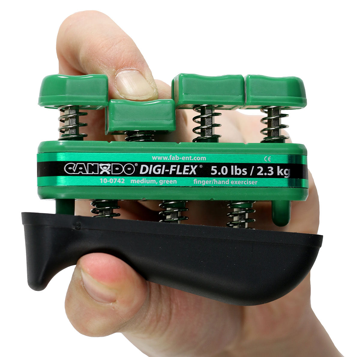 CanDo Digi-Flex hand exerciser - Green, medium - Finger (5.0 lb) / hand (16.0 lb)