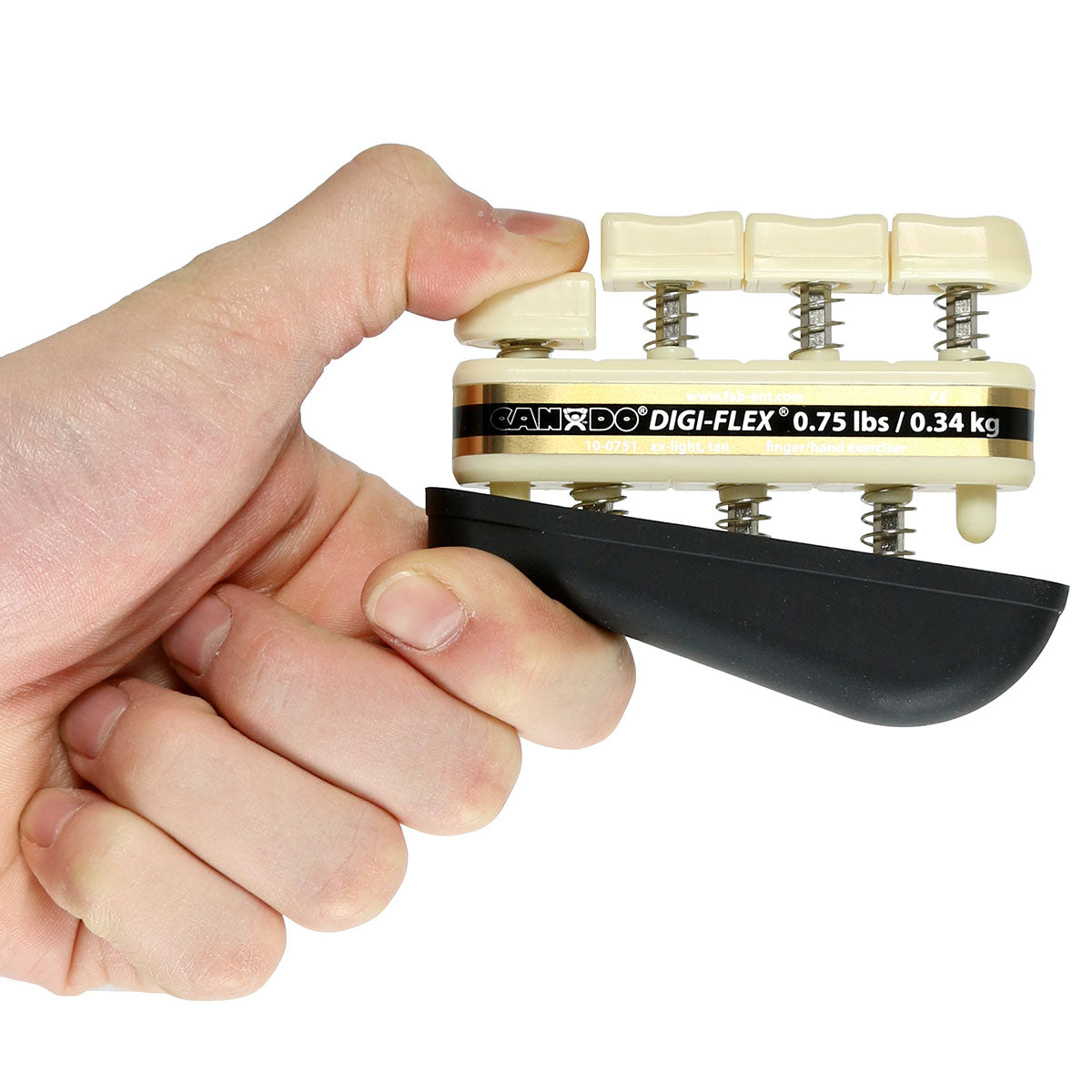 CanDo Digi-Flex hand exerciser - Tan, xx-light - Finger (0.75 lb) / hand (2.5 lb)