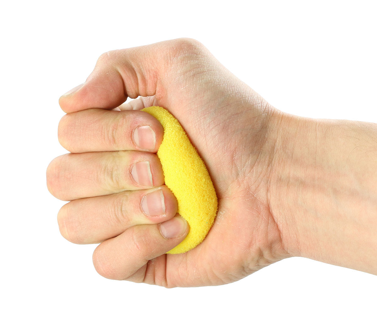 CanDo Memory Foam Squeeze Ball - 2.5" diameter - Yellow, x-easy, dozen