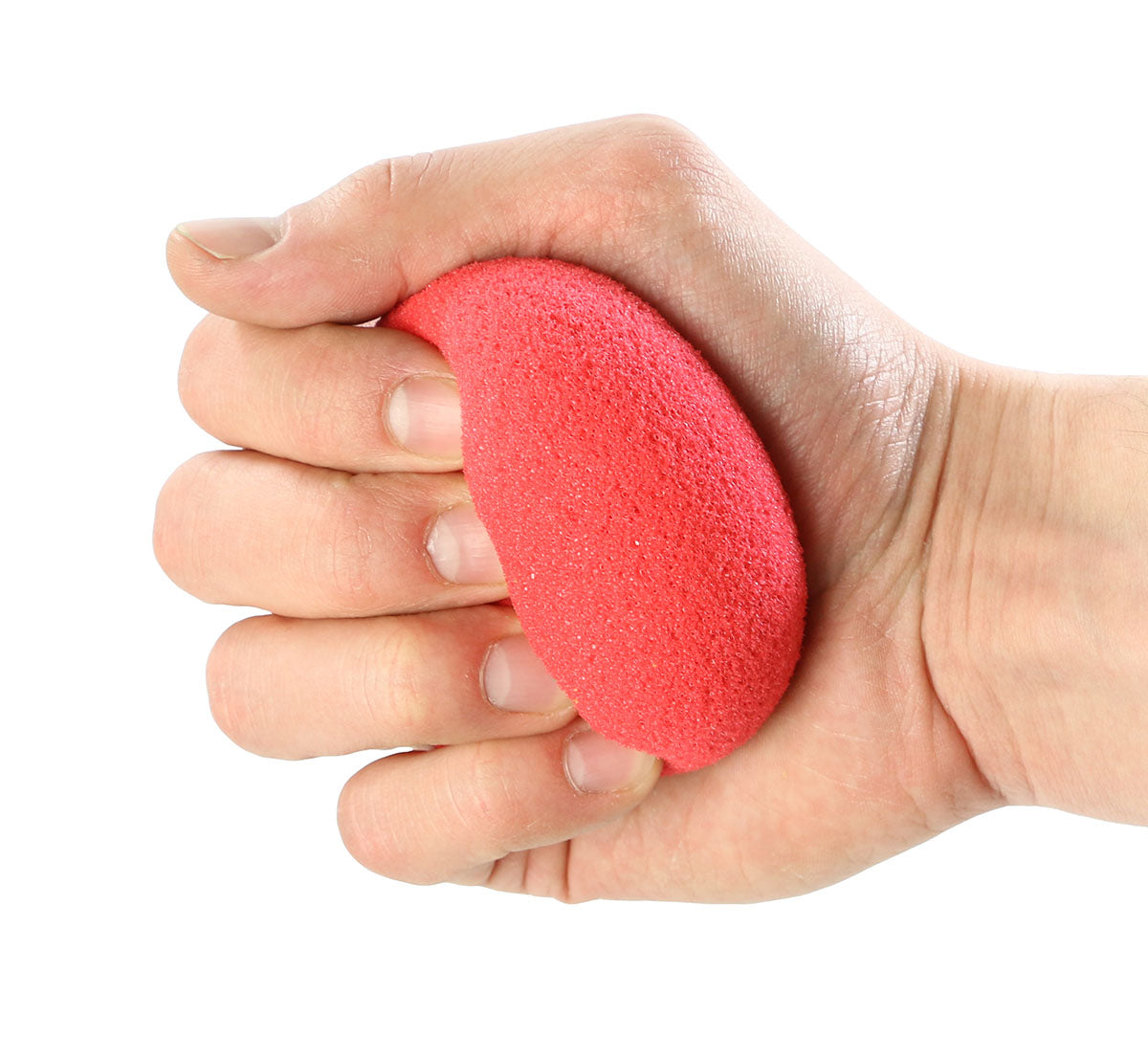 CanDo Memory Foam Squeeze Ball - 3.0" diameter - Red, easy, dozen