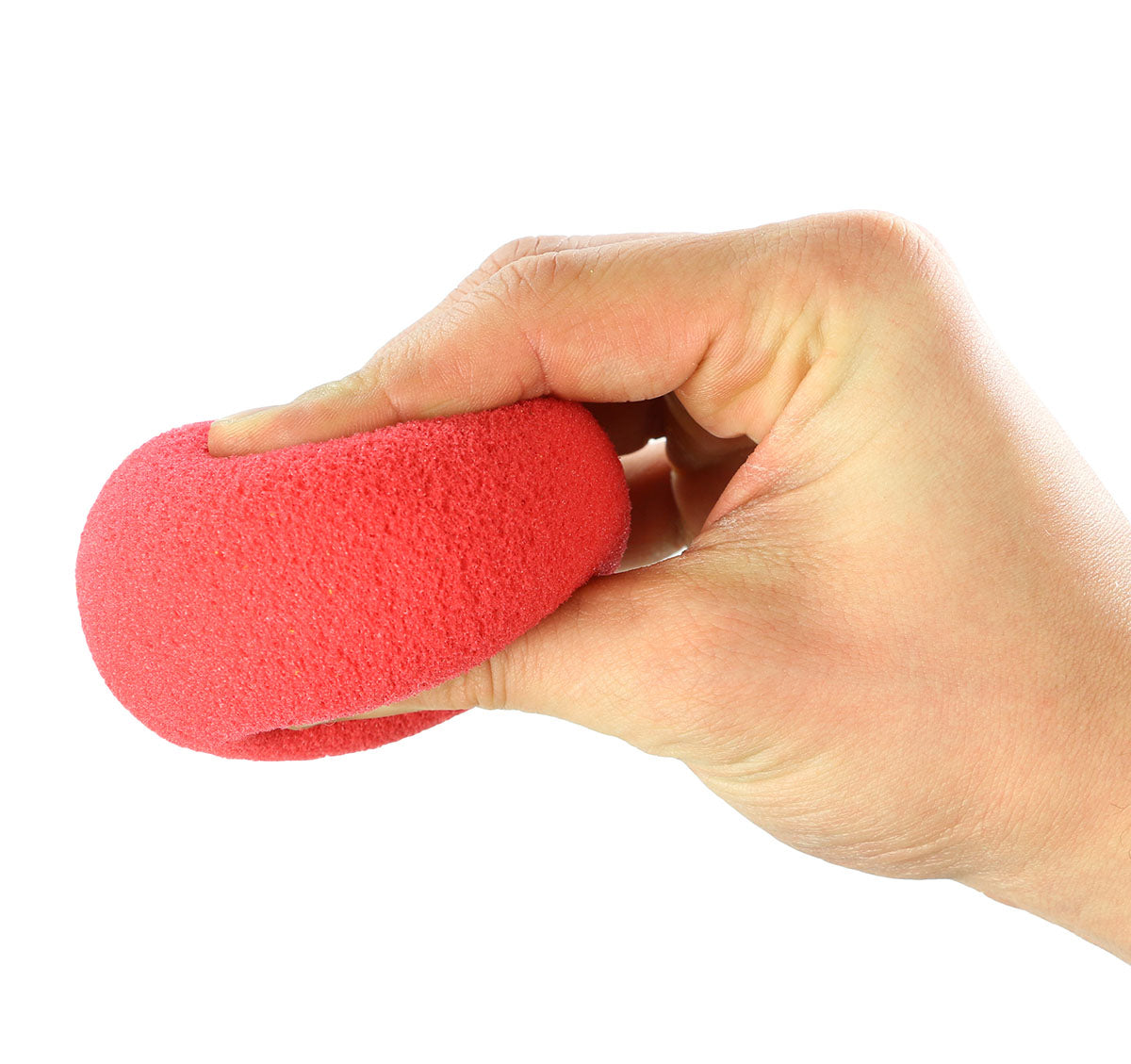CanDo Memory Foam Squeeze Ball - 3.0" diameter - Red, easy