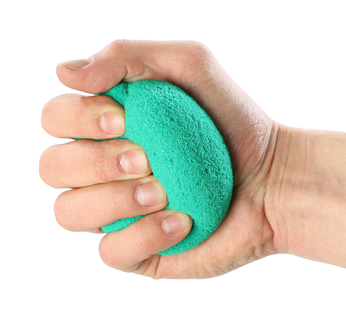 CanDo Memory Foam Squeeze Ball - 3.5" diameter - Green, medium