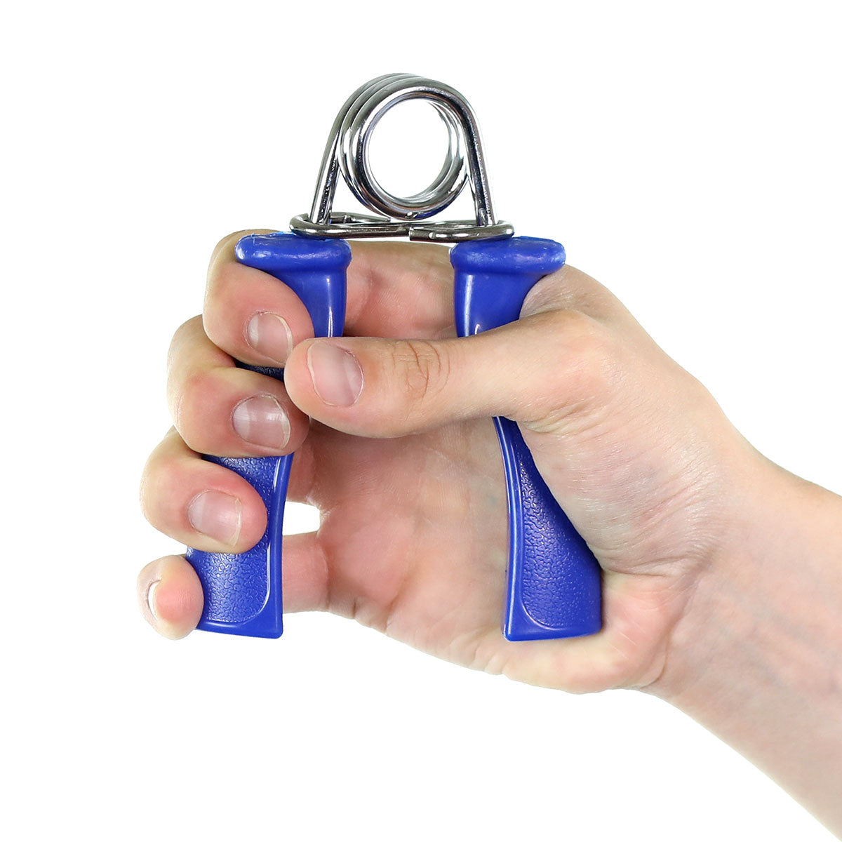 Fixed resistance hand grip, heavy, blue, pair