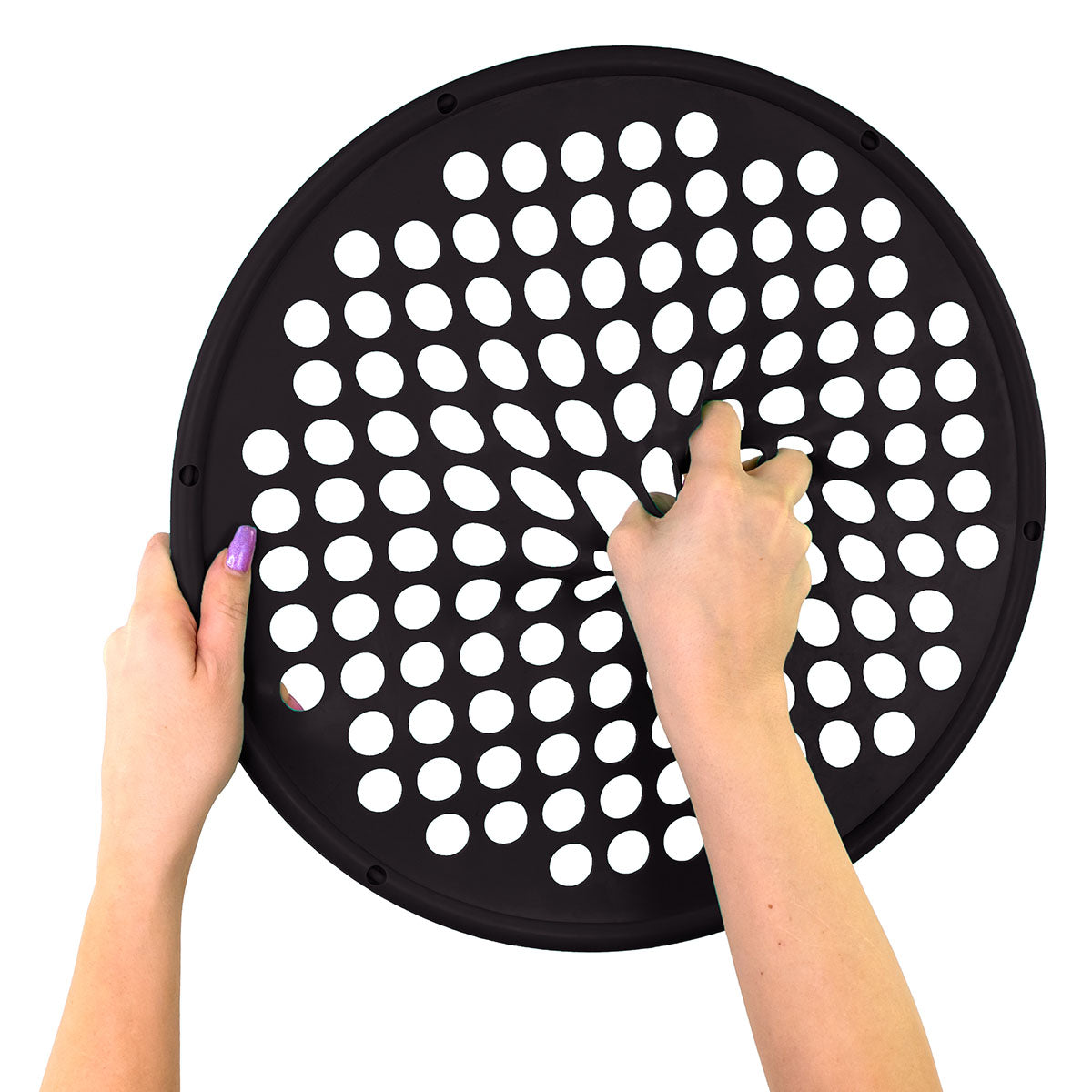 CanDo Hand Exercise Web - Low Powder - 14" Diameter - Black - X-Heavy