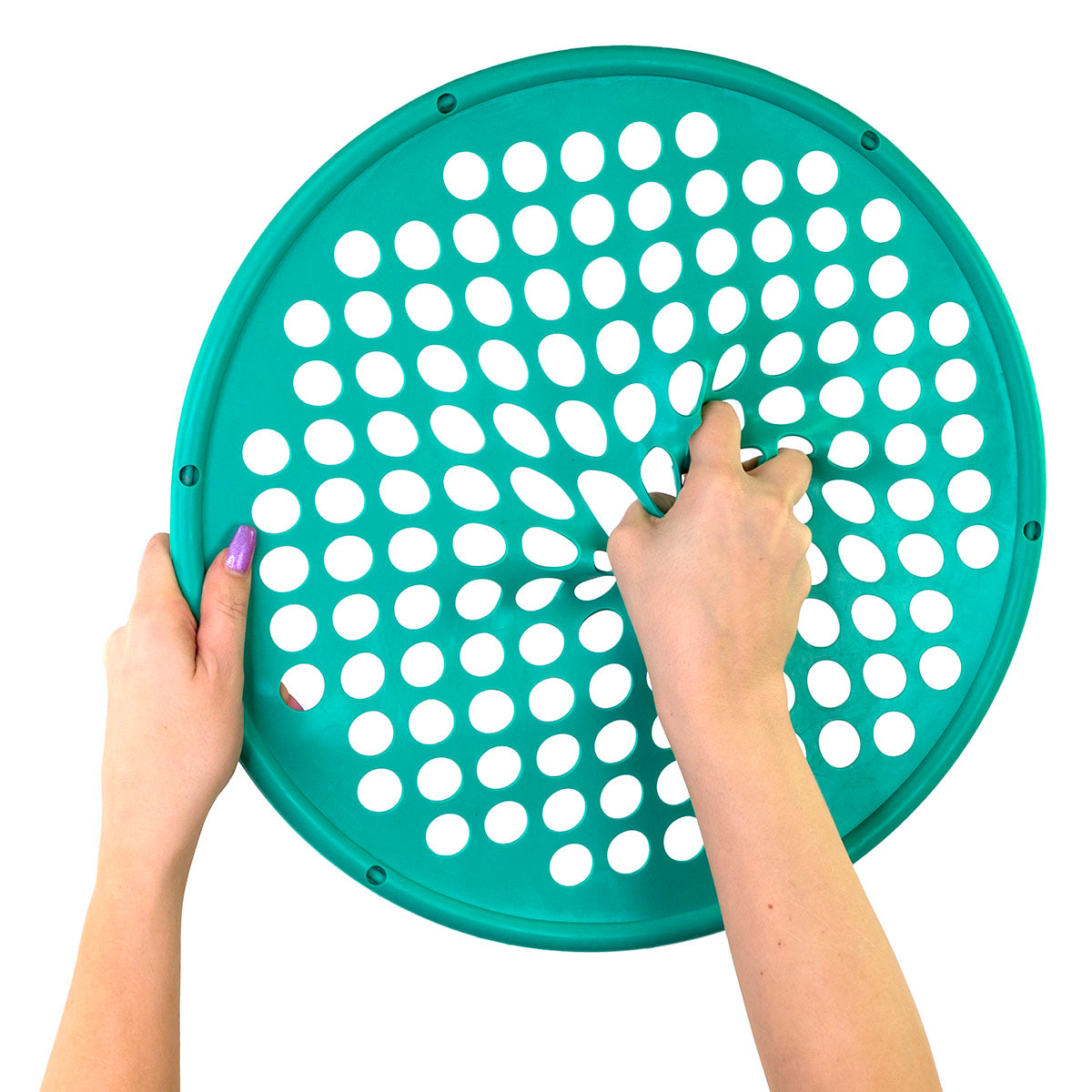 CanDo Hand Exercise Web - Low Powder - 14" Diameter - 6-piece set (tan, yellow, red, green, blue, black)