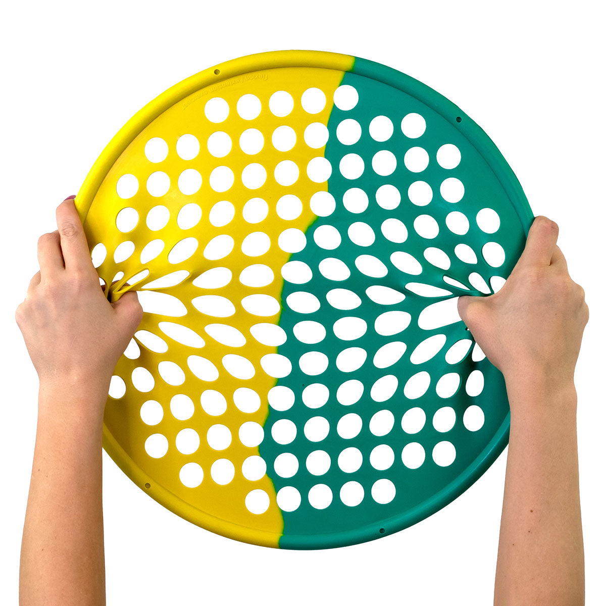 CanDo Hand Exercise Web - Low Powder - 14" Diameter - multi-resistance, Yellow/Green