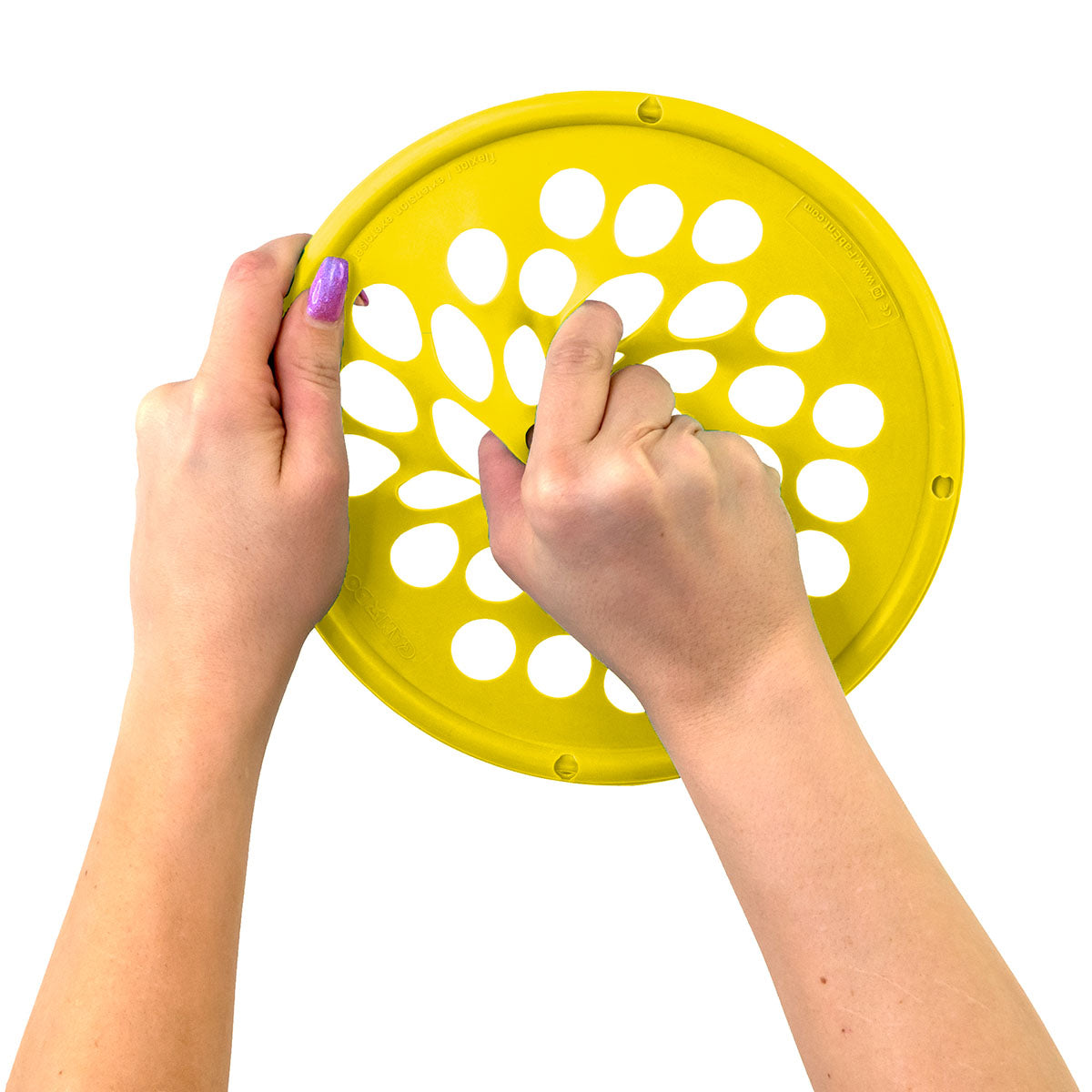 CanDo Hand Exercise Web - Low Powder - 7" Diameter - Yellow - X-light