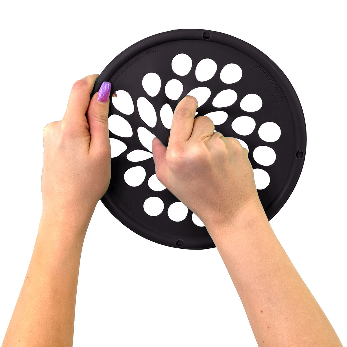 CanDo Hand Exercise Web - Low Powder - 7" Diameter - Black - X-Heavy