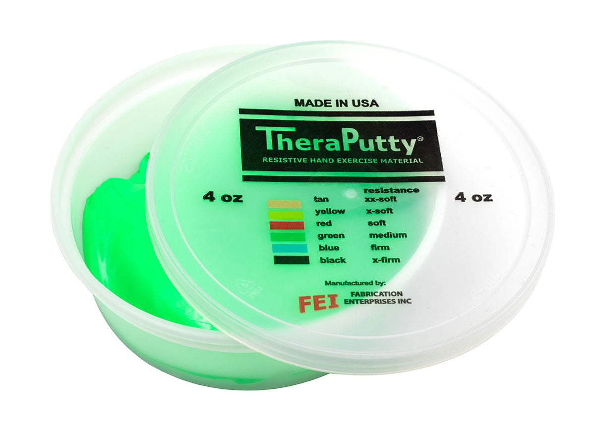 CanDo Theraputty Exercise Material - 4 oz - Green - Medium