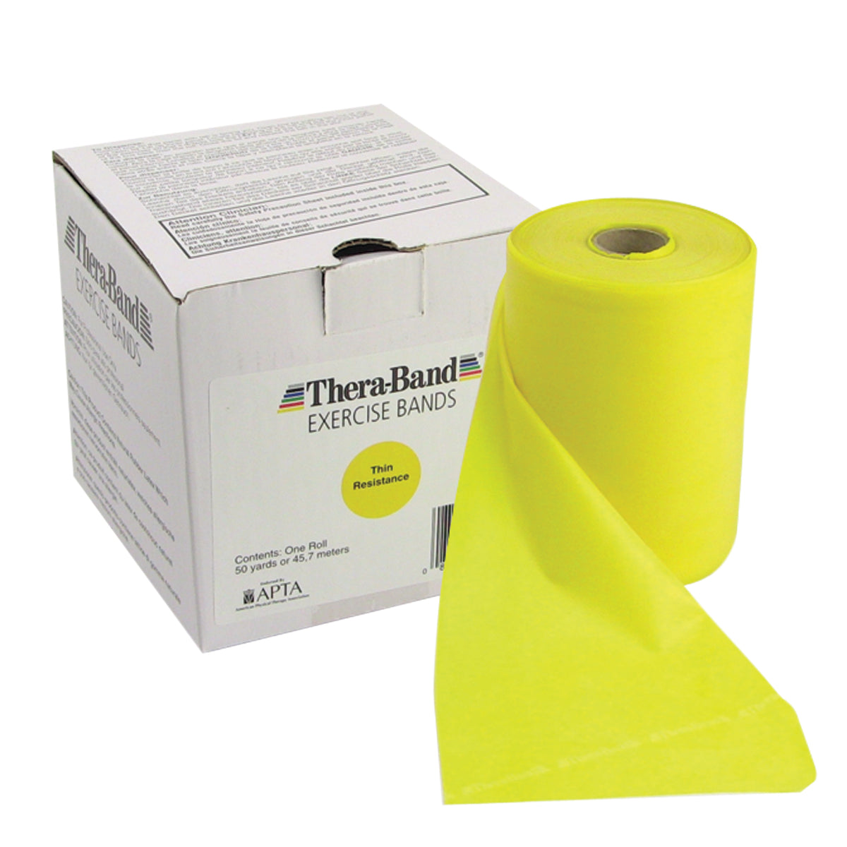 TheraBand exercise band - Twin-Pak 100 yard roll - Yellow - thin (2, 50-yd boxes)