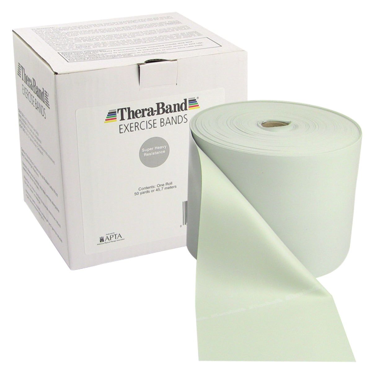 TheraBand exercise band - Twin-Pak 100 yard roll - Silver - super heavy (2, 50-yd boxes)