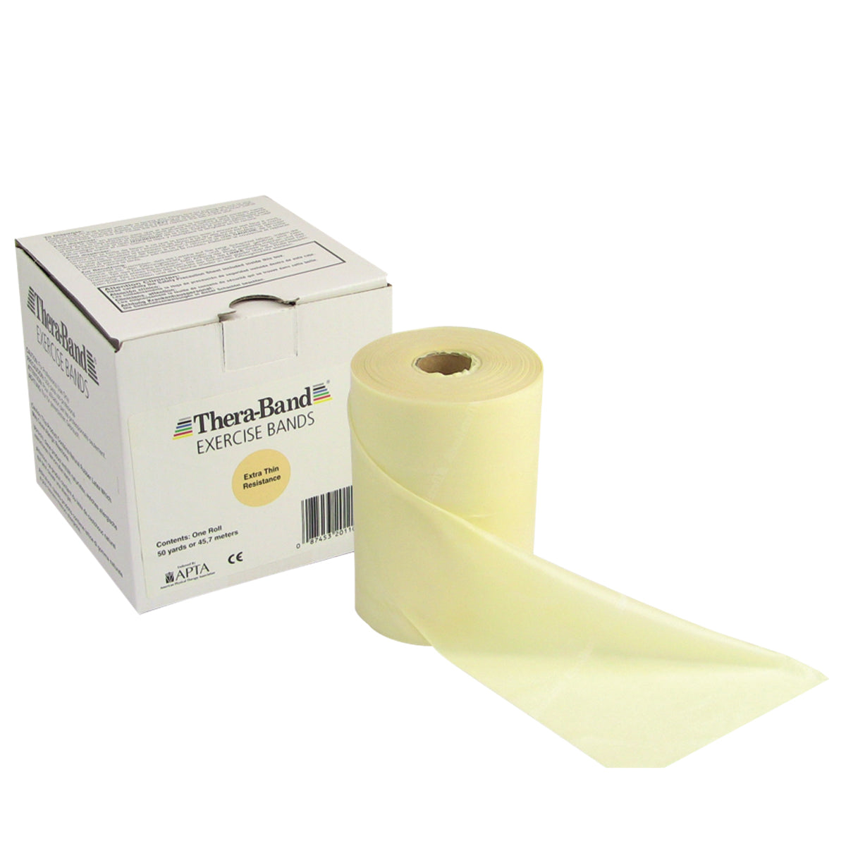 TheraBand exercise band - Twin-Pak 100 yard roll - Tan - extra thin (2, 50-yd boxes)