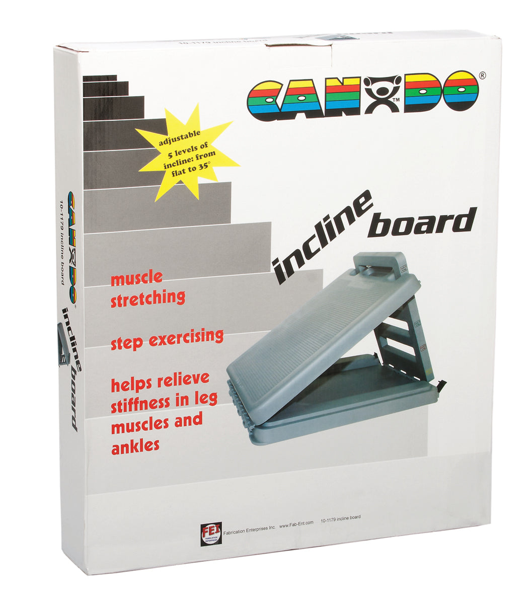 FabStretch 4-Level Incline Board - Heavy Duty Plastic - 5, 15, 25, 35 Degree Elevation - 14" x 14" Surface