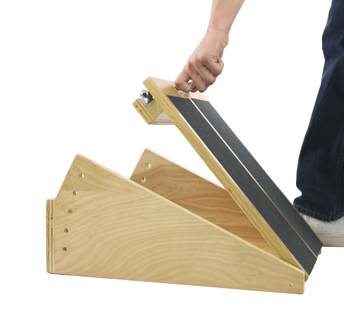 CanDo 5-Level Wooden Incline Board (5,10,15,20,25 degree elevation), 12.5" x 16" Surface