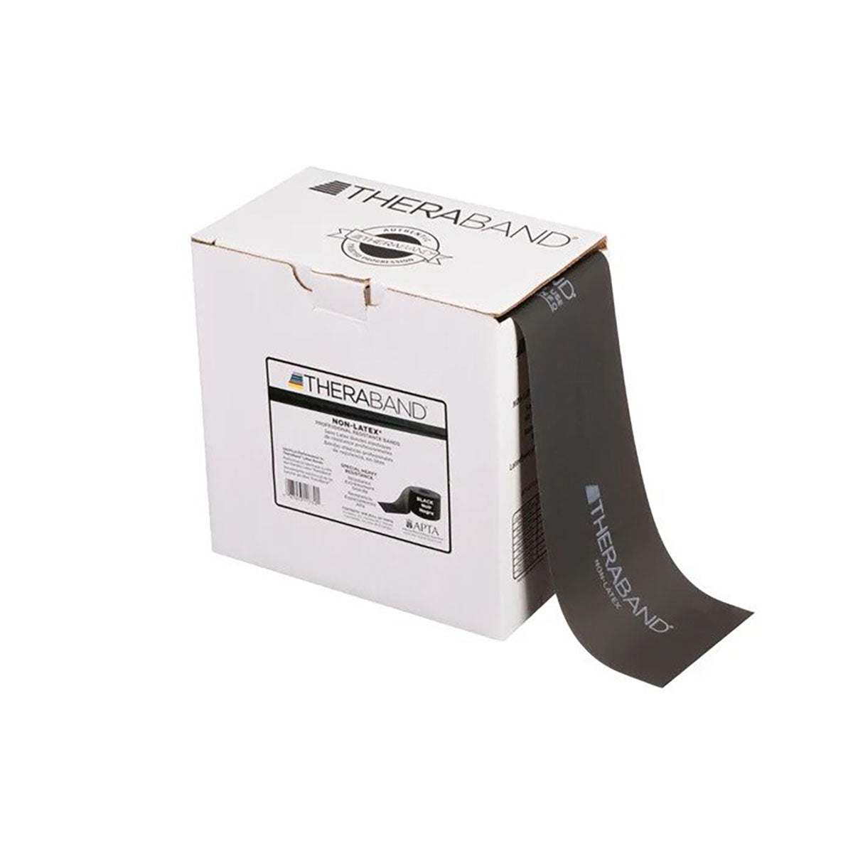 TheraBand exercise band - latex free - Twin-Pak 100 yards - Black - special heavy (2, 50-yd boxes)