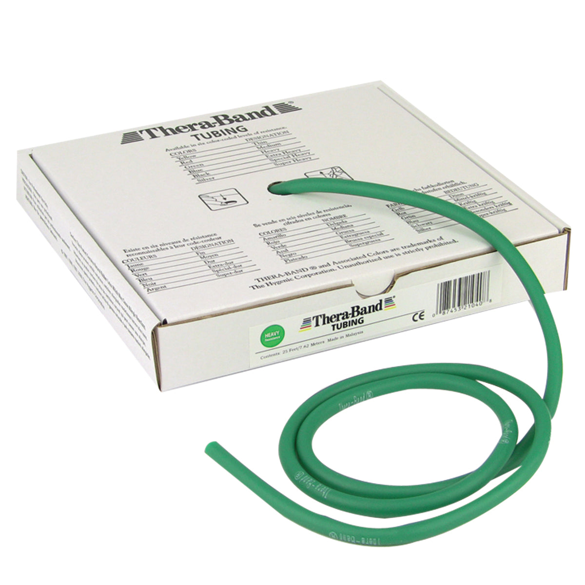 TheraBand exercise tubing - 25' roll - Green - heavy