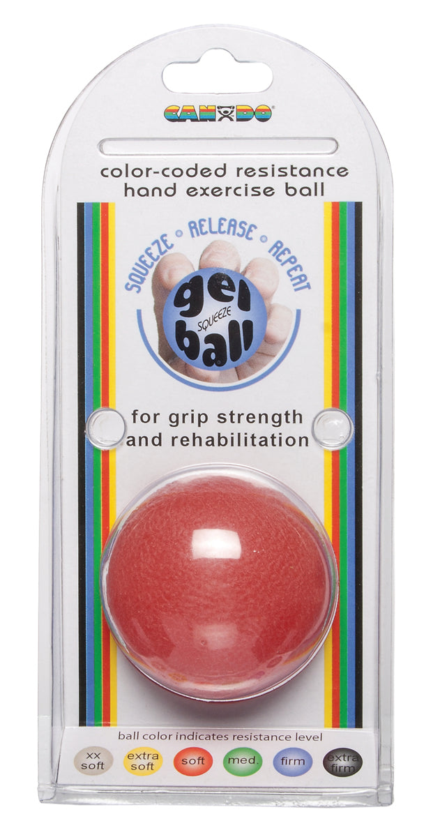 CanDo Gel Squeeze Ball, Standard Circular, Red (Light)