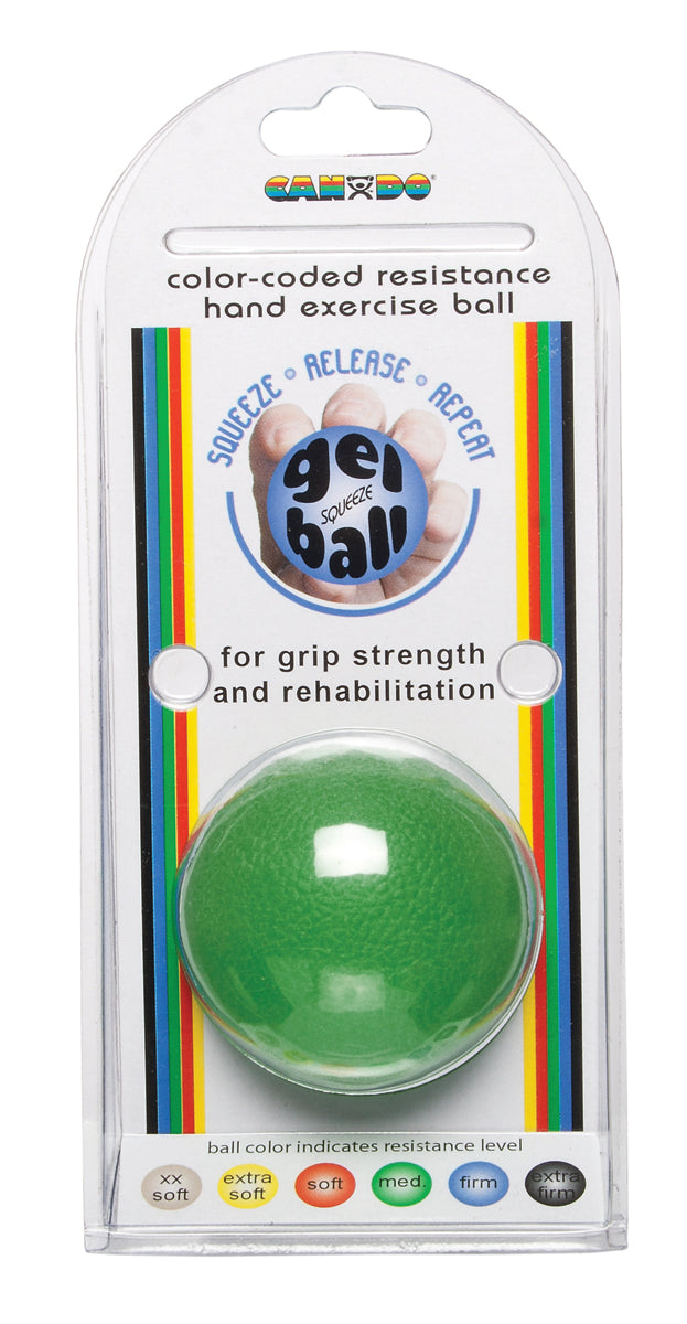 CanDo Gel Squeeze Ball, Standard Circular, Green (Medium)