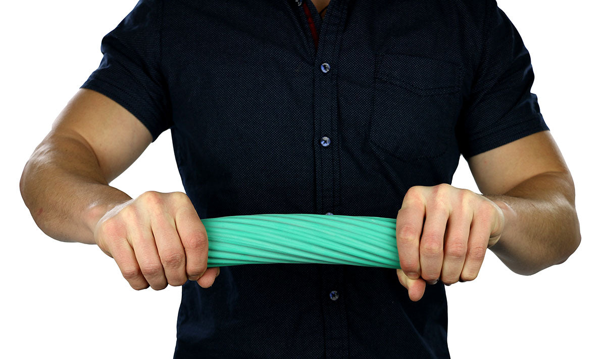 CanDo Twist-n-Bend Flexible Exercise Bar - 12" - Green - Medium (set of 10)