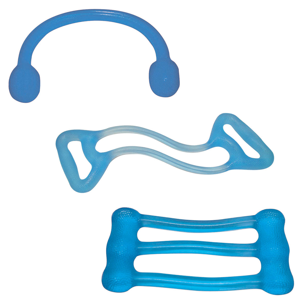 CanDo Jelly Expander Single, Double and Triple Exerciser Kit - blue - heavy