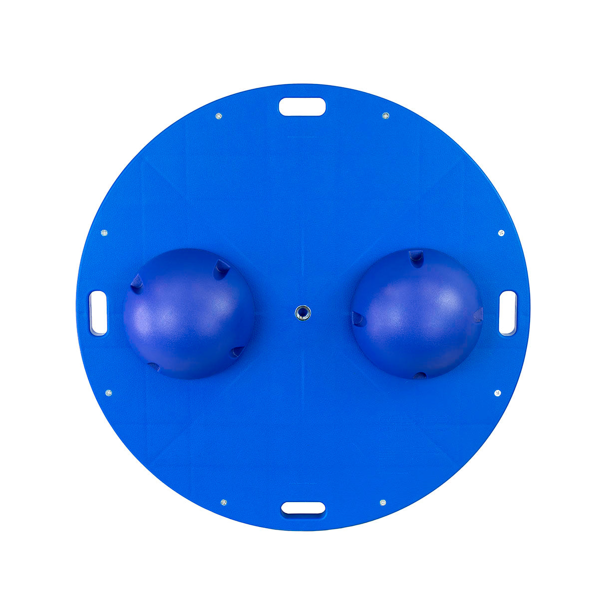 CanDo Balance Board, 20" Diameter Wobble/Rocker Board with 2 Blue Balls (Hard)