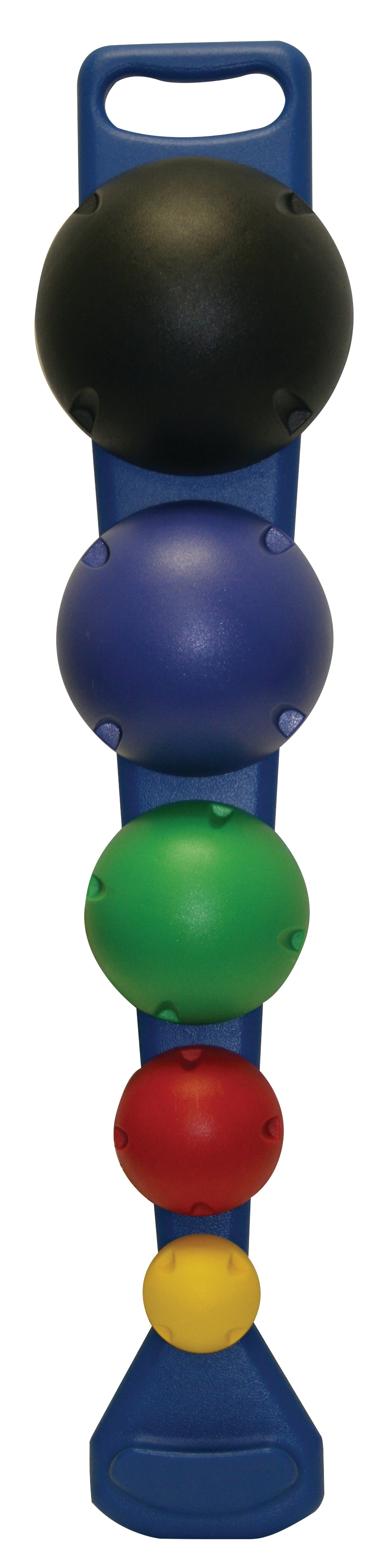CanDo MVP Balance System, 5-Ball Set with Wall Rack (1 each: yellow through black)